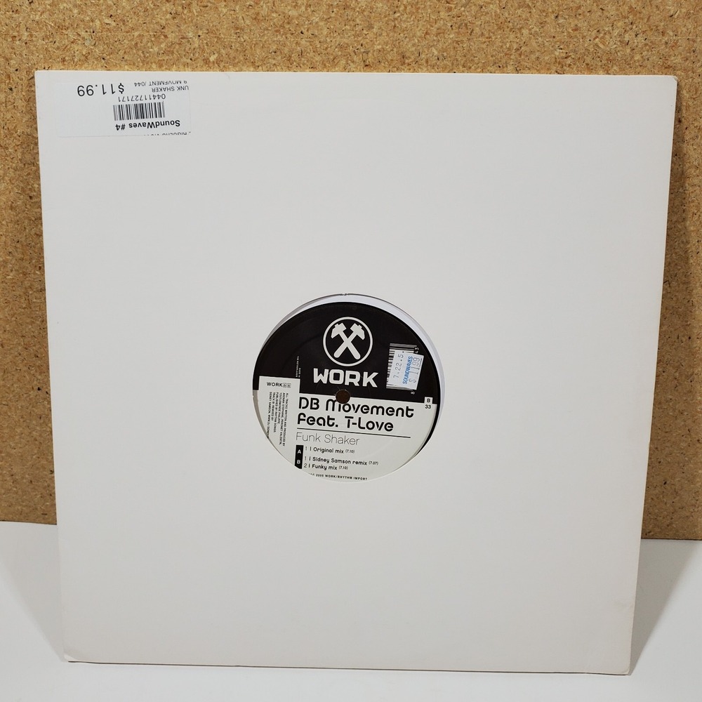 DB Movement Feat. T-Love: Funk Shaker Work Records 2005 WORK 66 Vinyl EX/EX